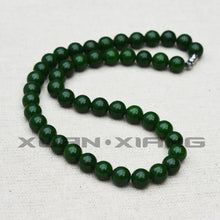 Load image into Gallery viewer, Drop Shipping Women Necklace Natural Green Quartzite Jades Stone Necklaces 10mm Round Beads Necklaces Gift Women Fine Jewelry