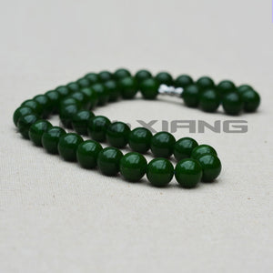 Drop Shipping Women Necklace Natural Green Quartzite Jades Stone Necklaces 10mm Round Beads Necklaces Gift Women Fine Jewelry