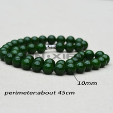 Load image into Gallery viewer, Drop Shipping Women Necklace Natural Green Quartzite Jades Stone Necklaces 10mm Round Beads Necklaces Gift Women Fine Jewelry