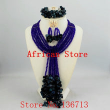 Load image into Gallery viewer, Newest african beads jewelry set nigerian wedding african beads 7 color indian multi layer necklace / Earrings women HD348-3