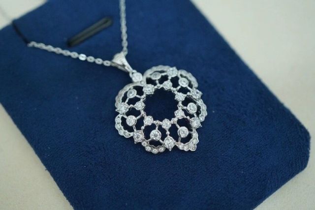 S.EAST SUN S925 silver lace hollowed out pendant women's wedding fashion jewelry party gift Italian craft