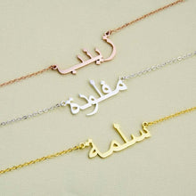 Load image into Gallery viewer, Customized Arabic Name Necklace 925 Sterling Silver Name Arabic Necklaces For Women Jewelry Christmas Personalized Gifts قلادة