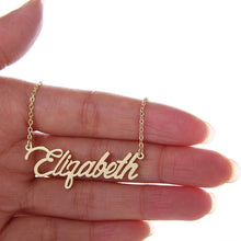 Load image into Gallery viewer, Custom Name Necklace for Women Personalized Nameplate Jewelry 18k Gold Plated Stainless Steel &amp; 925 Sterling Silver Mom Gift