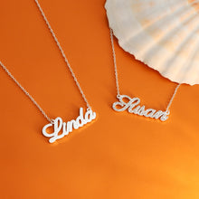 Load image into Gallery viewer, Customized Name Necklace DIY Personalized Stainless Steel Custom Letter Diamond Necklaces Zircon Matte Name Chain Birthday Gifts