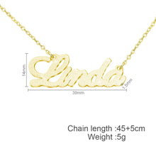 Load image into Gallery viewer, Customized Name Necklace DIY Personalized Stainless Steel Custom Letter Diamond Necklaces Zircon Matte Name Chain Birthday Gifts