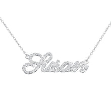 Load image into Gallery viewer, Customized Name Necklace DIY Personalized Stainless Steel Custom Letter Diamond Necklaces Zircon Matte Name Chain Birthday Gifts