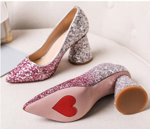 XGRAVITY Party Shoes Ladies Wedding Shoes Fashion High Heel Pointed Toe Women Bridal Shoes Elegant Ladies Cone Heel Shoes A070