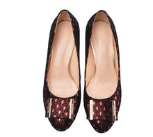 Load image into Gallery viewer, XGRAVITY Vintage Women Shoes Elegant Genuine Leather Round Toe Dress Shoes Sexy Fashion Party Shoes Evening Shoes Female C069