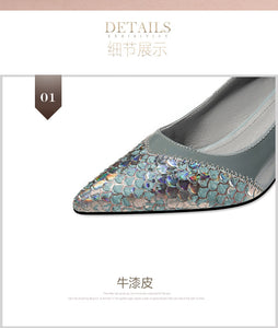 ZJVI woman sexy pointed toe 6.5cm thin high heels pumps for women summer patent genuine leather shoes ladies girls shoes 2021