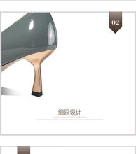 Load image into Gallery viewer, ZJVI woman sexy pointed toe 6.5cm thin high heels pumps for women summer patent genuine leather shoes ladies girls shoes 2021