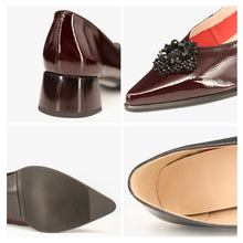 Load image into Gallery viewer, MISS VIRA Pumps Women Genuine Leather Pointed Office Ladies Work Shoes Spring Autumn Mid Heels Shoes
