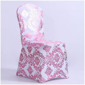 Colour Print Chair Cover Spandex Wedding Lycra Chair Cover For Birthday Party Decoration Hotel Banquet Wholesale Fit All Chairs