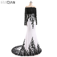 Load image into Gallery viewer, Plus Size Mother Of The Bride Dress Floor Length Black Lace Mermaid Mother Dress Custom Made