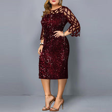 Load image into Gallery viewer, Mother Of The Bride Groom Dresses Plus Size Everyday Burgundy Elegant Party Wedding Sequins Women Clothing 4xl 5xl 6xl Summer