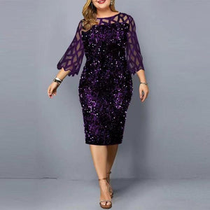 Mother Of The Bride Groom Dresses Plus Size Everyday Burgundy Elegant Party Wedding Sequins Women Clothing 4xl 5xl 6xl Summer