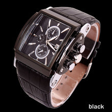 Load image into Gallery viewer, BOAMIGO men quartz watches large dial fashion casual sports watches rose gold sub dials clock brown leather male wrist watches