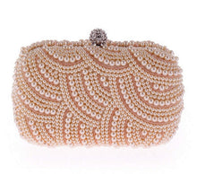 Load image into Gallery viewer, 100% Hand made Luxury Pearl Clutch bag