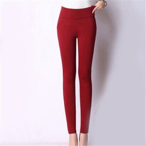 Female Thick Velvet Leggings Winter Warm High Waist Leggins Hot Sale Pantalones Mujer Thicken Stretch Skinny Pantalon Femme K128