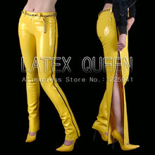 Latex Arabia Pants - Rubber high waist pleated pants - by Rubbella