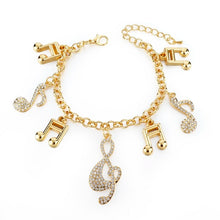 Load image into Gallery viewer, LongWay Heart Beetle Charm Bracelets Bangles For Women Gold Color Bracelet Austrian Crystal Chain