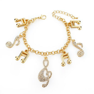 LongWay Heart Beetle Charm Bracelets Bangles For Women Gold Color Bracelet Austrian Crystal Chain