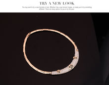 Load image into Gallery viewer, Fashion Wedding Jewelry Set Gold Color Full Rhinestone Necklace Bangle Ring Earrings Party Set