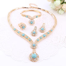 Load image into Gallery viewer, African Beads Gold Color Nigerian Wedding  Jewelry Sets.