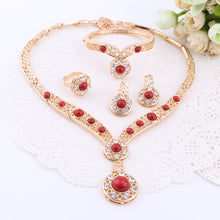 Load image into Gallery viewer, African Beads Gold Color Nigerian Wedding  Jewelry Sets.