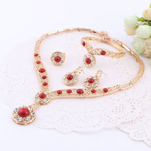 Load image into Gallery viewer, African Beads Gold Color Nigerian Wedding  Jewelry Sets.