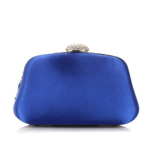 Load image into Gallery viewer, Women Pleated Evening  Blue Crystal Dressed Clutch Bags Wedding Party Chain Purse