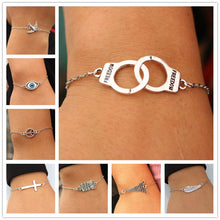 Load image into Gallery viewer, Charm Bracelets For Men Women Bangle Cross Heart Handcuff