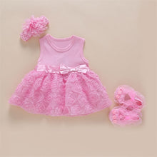 Load image into Gallery viewer, Girls Infant Dress&amp;clothes Summer Kids Party Birthday Outfits 1-2years Shoes Set