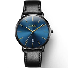 Load image into Gallery viewer, OLEVS Mens Leather strap Watches Top Brand Luxury Military Sport  Wrist watch Men  Smart Calendar Automatic Watches Male Clock