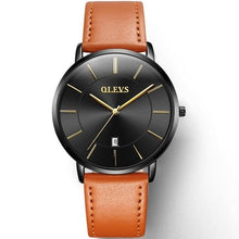 Load image into Gallery viewer, OLEVS Mens Leather strap Watches Top Brand Luxury Military Sport  Wrist watch Men  Smart Calendar Automatic Watches Male Clock