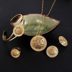 Ethiopian jewelry sets Gold Color Ethiopia Jewelry African bridal jewelry sets