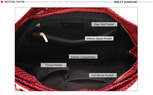 Fashion Leather Women Handbags Hobo Tassel