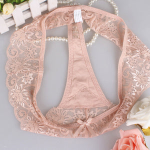 Sexy Lace Panties Bowtie Panties Female Floral Lace Women Panties Breathable Briefs Ladies Low Waist Transparent Underwear