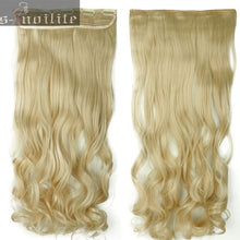 Load image into Gallery viewer, S-noilite 28&quot; One Piece Long Clip in Hair Extension half full head real natural remy Human  hair Wigs Extentions Curly Synthetic Hairpiece