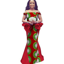 Load image into Gallery viewer, African Dress Dashiki Bazin Riche Dress Casual Summer Sleeveless Maxi Dress Print Dashiki Fabric Women African Clothing WY1566