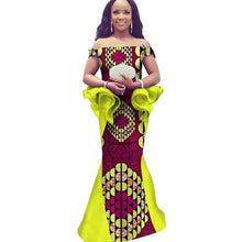 Load image into Gallery viewer, African Dress Dashiki Bazin Riche Dress Casual Summer Sleeveless Maxi Dress Print Dashiki Fabric Women African Clothing WY1566