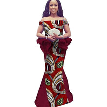 Load image into Gallery viewer, African Dress Dashiki Bazin Riche Dress Casual Summer Sleeveless Maxi Dress Print Dashiki Fabric Women African Clothing WY1566