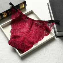 Load image into Gallery viewer, Sexy Women Lace Panties Low Rise Transparent Underwear