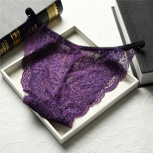 Sexy Women Lace Panties Low Rise Transparent Underwear