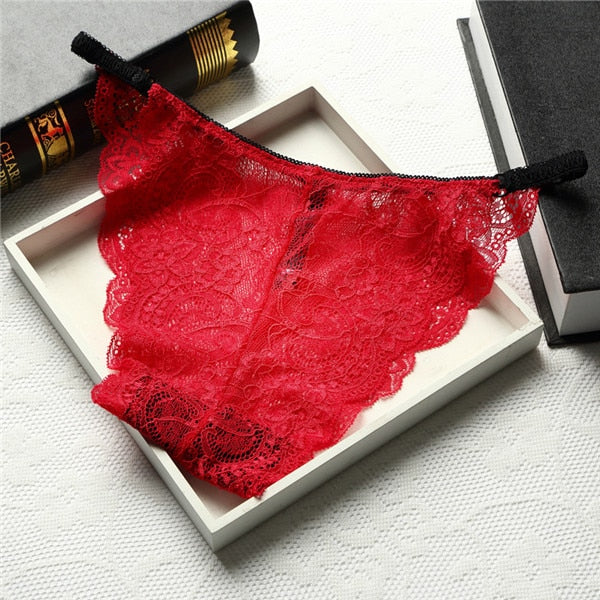 Sexy Women Lace Panties Low Rise Transparent Underwear