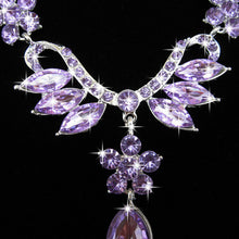 Load image into Gallery viewer, Stunning Big Carat Round Crystal Necklace and Earrings Luxury Bridal