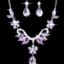 Load image into Gallery viewer, Stunning Big Carat Round Crystal Necklace and Earrings Luxury Bridal