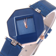 Load image into Gallery viewer, Geometry Crystal Leather Wristwatch