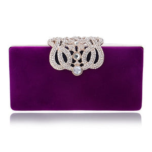 SEKUSA Clutch evening bags Crown rhinestones evening bags purse  shoulder bag for wedding Diamonds Lady Purse Mini Evening Bags