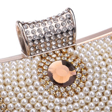 Load image into Gallery viewer, Rhinestones Tassel Clutch Diamonds Beaded Metal Evening Bags