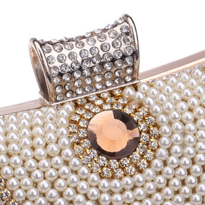 Rhinestones Tassel Clutch Diamonds Beaded Metal Evening Bags